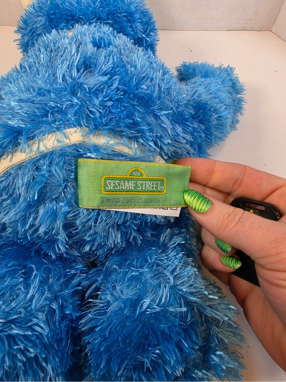 15" Gund Teach Me Cookie Monster Plush Baker's Apron Sesame St 2019 - Picture 2 of 3